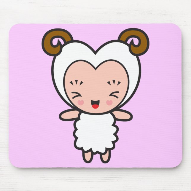 Star Sign Character - Aries Mouse Mat (Front)