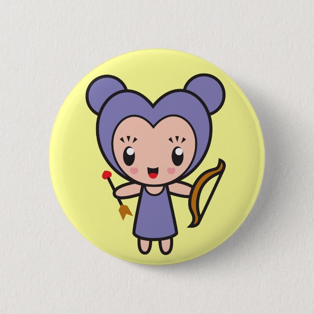 Star Sign Character - Sagittarius 6 Cm Round Badge (Front)