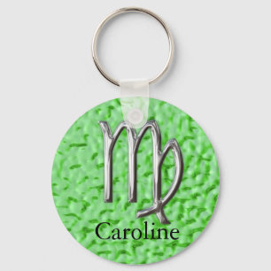 Star Sign Virgo Zodiac Personalised Key Chain