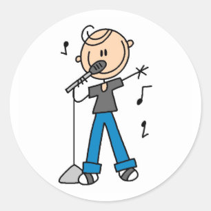 Star Singer On The Microphone Sticker