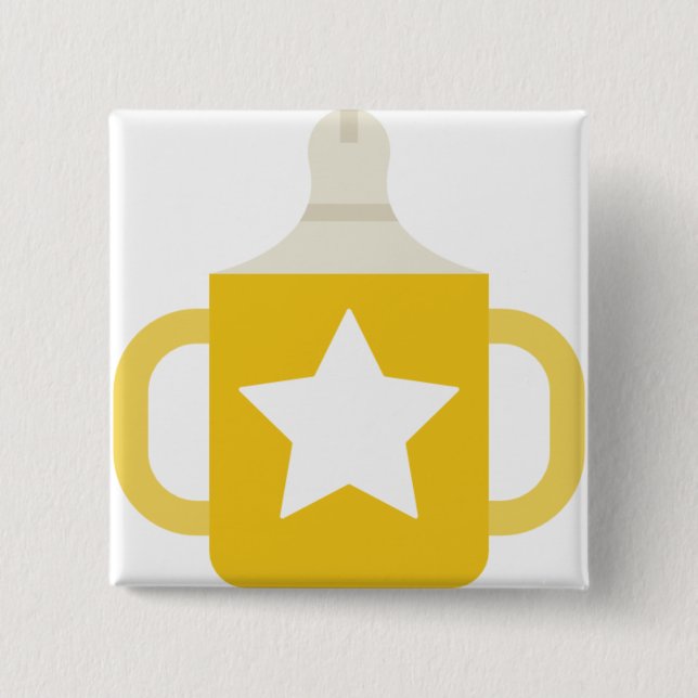 star sippy cup 15 cm square badge (Front)