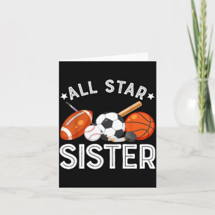 Star Sister Of The Birthday Boy Basball Soccer Card