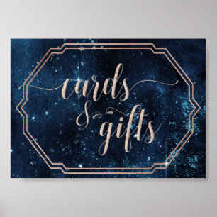 Star Sky Celestial Galaxy Wedding Cards & Gifts Poster