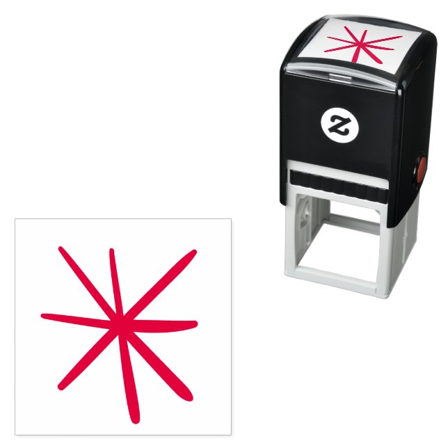 Star Snowflake Christmas Atomic Teacher Flash Self-inking Stamp (In Situ)