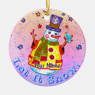 Star Snowman Ceramic Tree Decoration