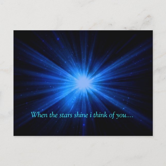 Star space shine skies personalise custom postcard (Front)