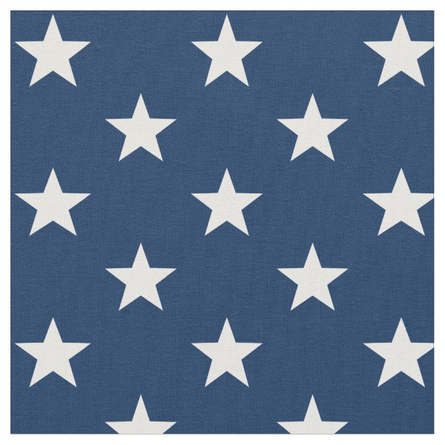 Star-Spangled 1" Stars Blue USA Fabric (Close Up)