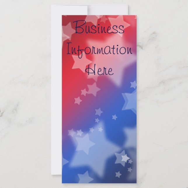 Star Spangled 2012 Calendar Bookmark Rack Card (Front)
