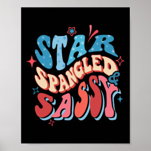 Star Spangled And Sy Independence Day Groovy 4th O Poster