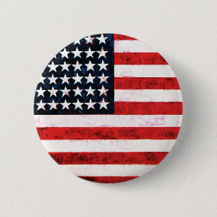 Star Spangled Banner - American Flag 6 Cm Round Badge