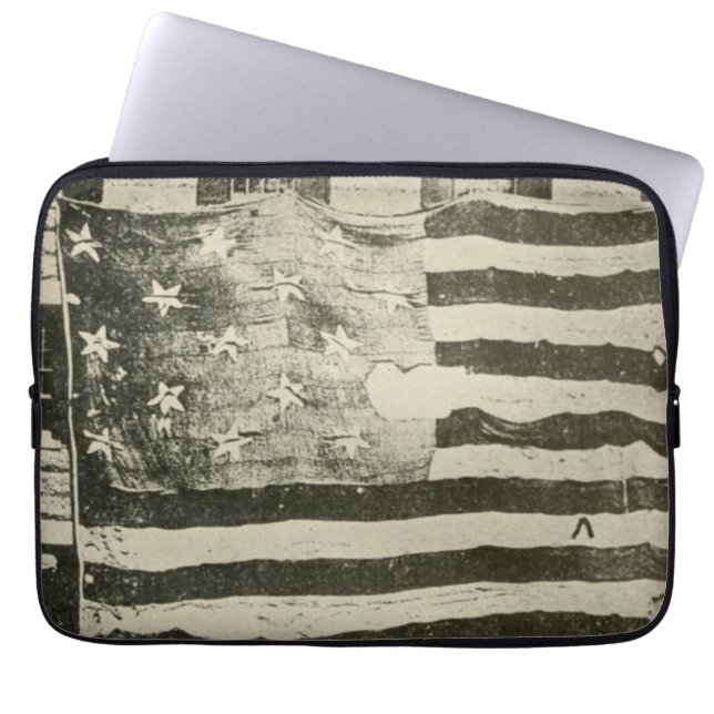 Star Spangled Banner: American Flag on Display Laptop Sleeve (Front)