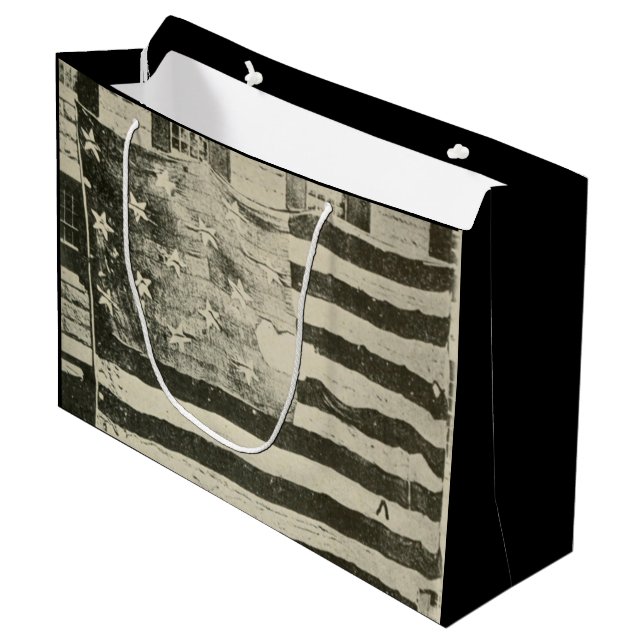 Star Spangled Banner: American Flag on Display Large Gift Bag (Front Angled)