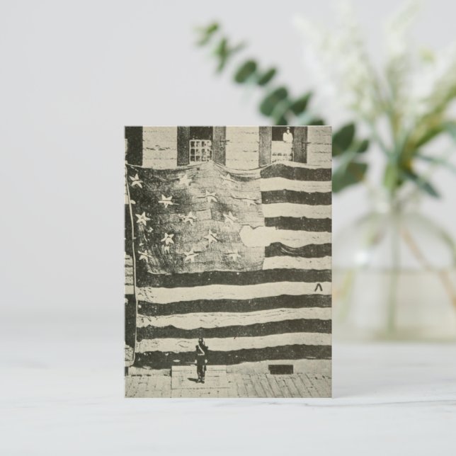 Star Spangled Banner: American Flag on Display Postcard (Standing Front)