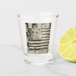 Star Spangled Banner: American Flag on Display Shot Glass