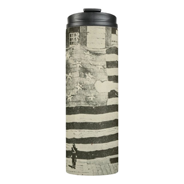 Star Spangled Banner: American Flag on Display Thermal Tumbler (Front)