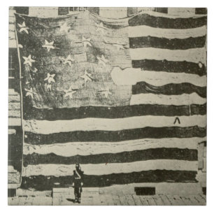 Star Spangled Banner: American Flag on Display Tile