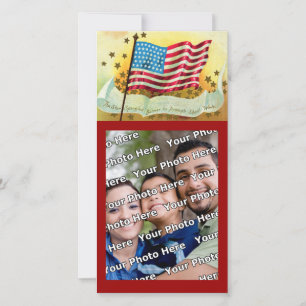 Star Spangled Banner American Flag Photo Card