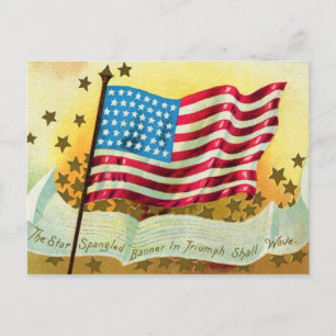Star Spangled Banner American Flag Postcard