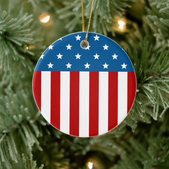 Star Spangled Banner  Ceramic Tree Decoration (Tree)