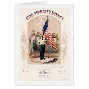 Star Spangled Banner Lithograph by P.S. Duval 1861