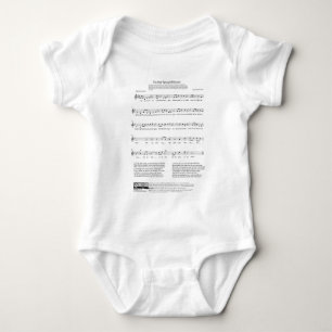 Star-Spangled Banner National Anthem Music Sheet Baby Bodysuit