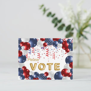 Star Spangled Celebration Vote Reminder Postcard