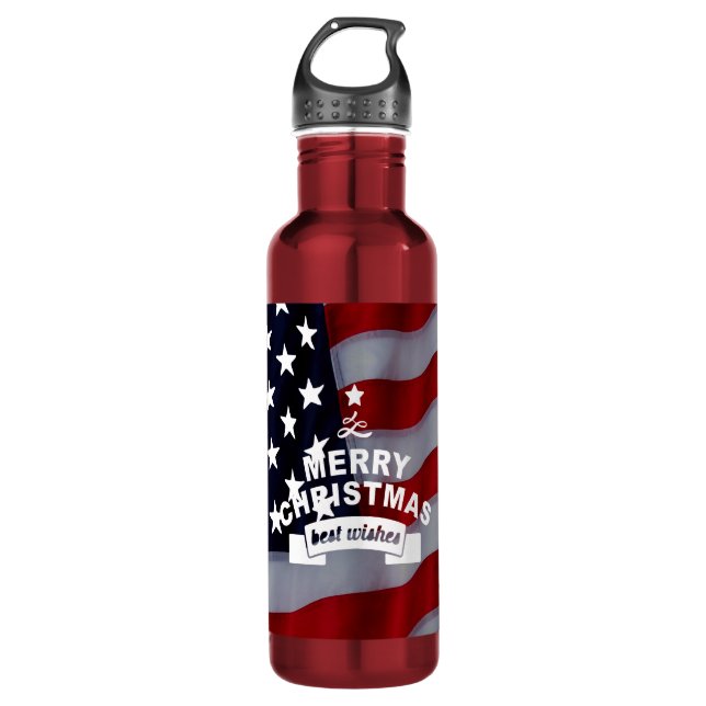 Star-Spangled Christmas: Celebrate the Season 710 Ml Water Bottle (Front)