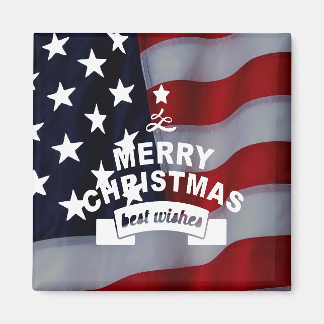 Star-Spangled Christmas: Celebrate the Season Magnet (Front)