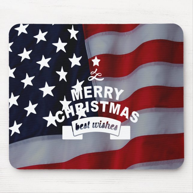 Star-Spangled Christmas: Celebrate the Season Mouse Mat (Front)