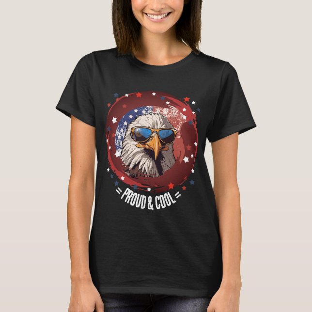 Star-Spangled Cool Eagle T-Shirt (Front)