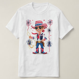 Star-Spangled Cowboy – 4th of July Celebration Des T-Shirt