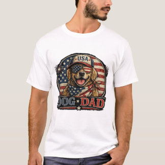 Star Spangled Dog Dad Patriotic Dog Lover T-Shirt