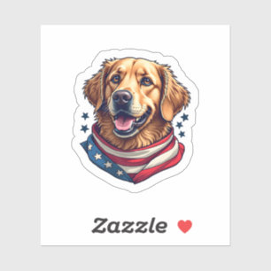 Star Spangled Golden Retriever Vintage Tee