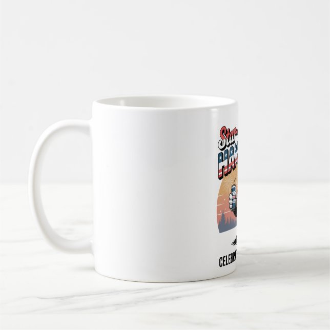 Star-Spangled Hammered Eagle BBQ Coffee Mug (Left)