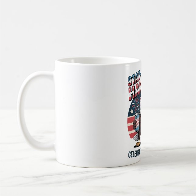 Star-Spangled Hammered Eagle Party Coffee Mug (Left)