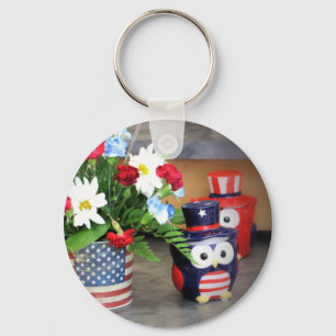 Star Spangled  Key Ring