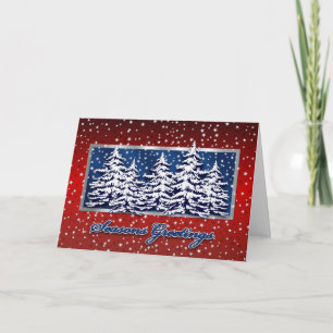 Star Spangled Seasons Greetings Card