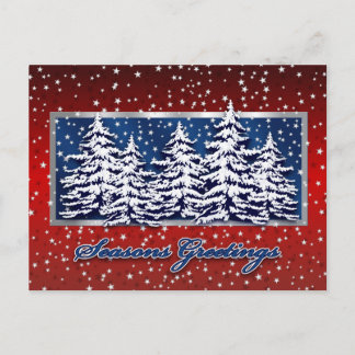 Star Spangled Seasons Greetings Postcard