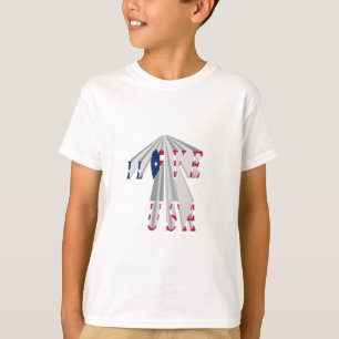 Star-Spangled Statement: Graphic I Love USA Design T-Shirt