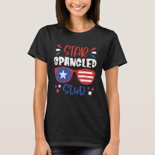 Star Spangled Stud 4th of July Toddler Outfit Patr T-Shirt