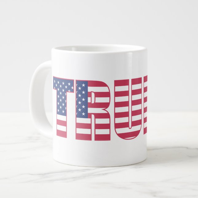 Star Spangled "Trump" Large Coffee Mug (Front Left)