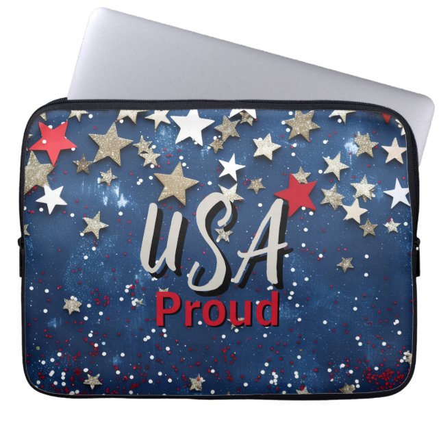 Star Spangled USA Proud Laptop Sleeve (Front)