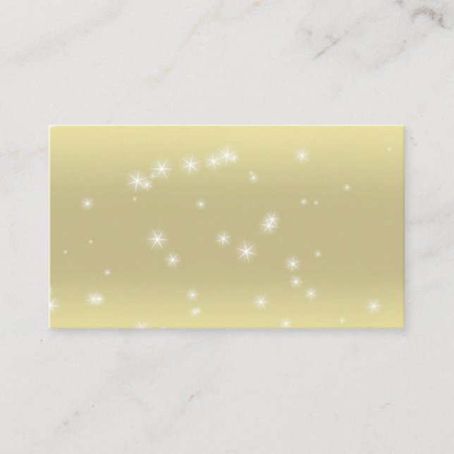 Star Sparkle Light Gold Sky Business Cards (Front)
