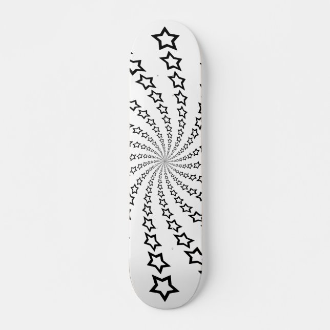 Star Spiral: Black Stars: Skateboard (Front)