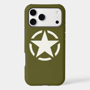 Star Stencil Classic on Khaki Green