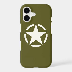 Star Stencil Classic on Khaki Green