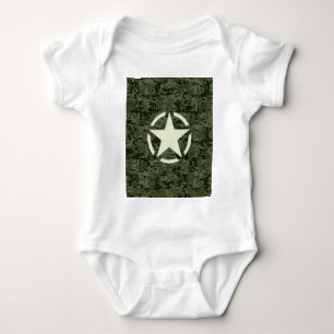 Star Stencil Digital Woodland Baby Bodysuit