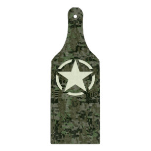 Star Stencil Digital Woodland Cutting Board