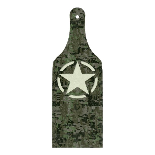 Star Stencil Digital Woodland Cutting Board (Front)