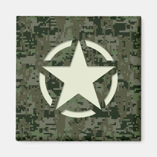 Star Stencil Digital Woodland Magnet